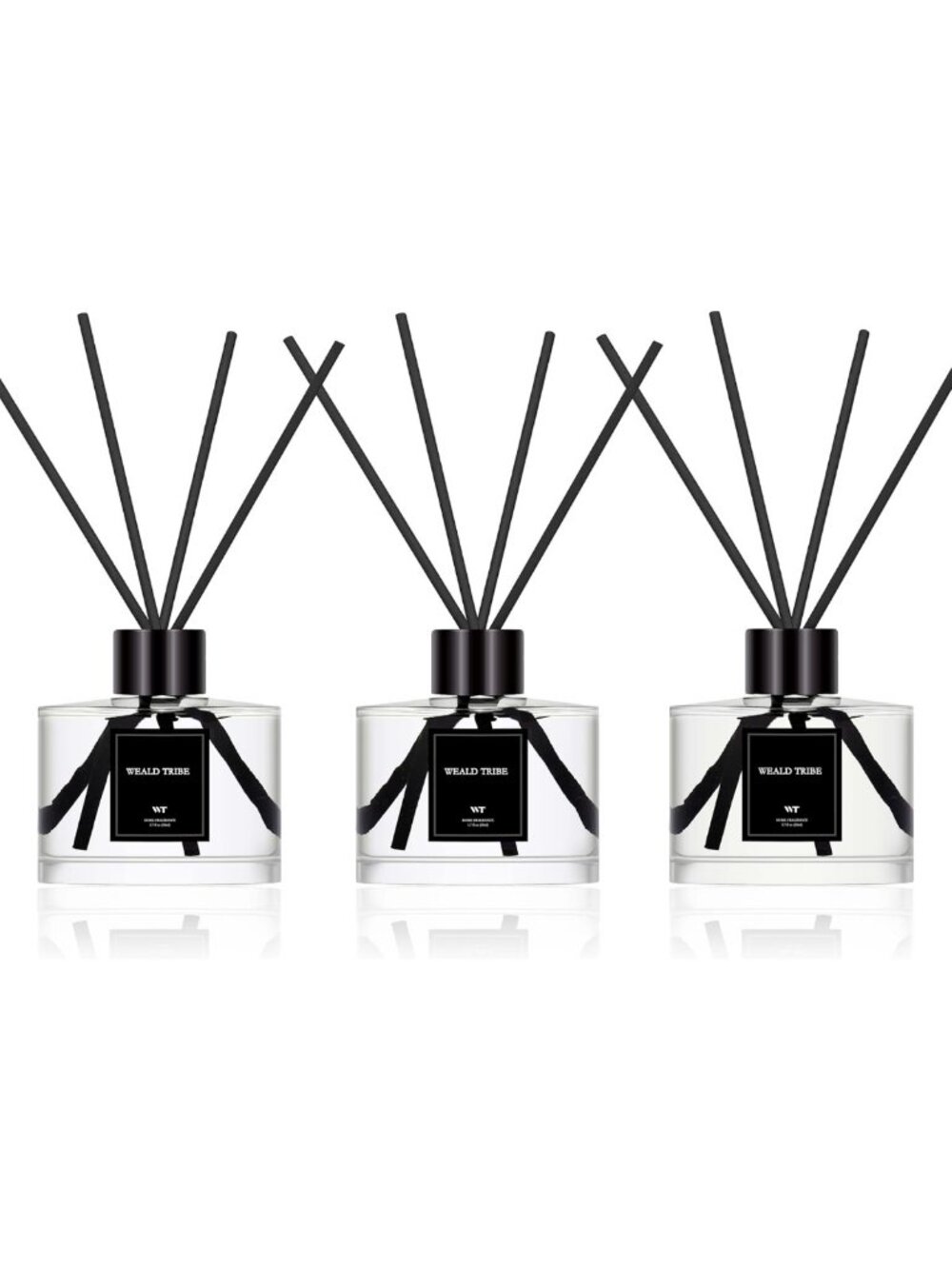 Set of 3 Reed Diffusers for Home Fragrance | Bamboo, Sage & Sandalwood Scents